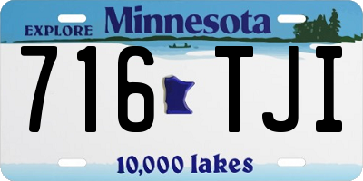 MN license plate 716TJI