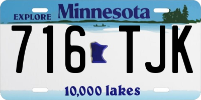 MN license plate 716TJK