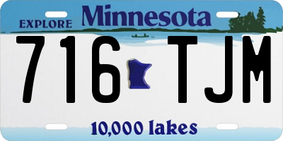 MN license plate 716TJM