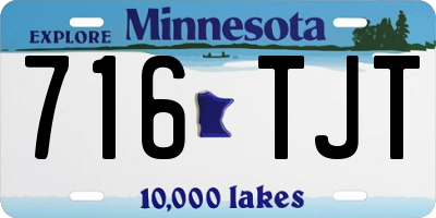 MN license plate 716TJT