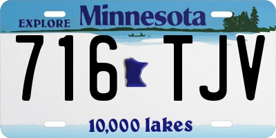 MN license plate 716TJV