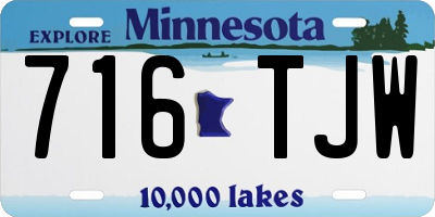 MN license plate 716TJW
