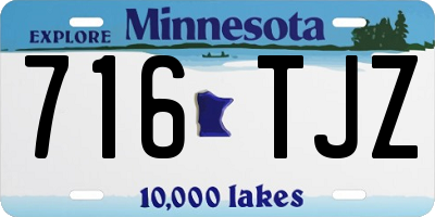 MN license plate 716TJZ