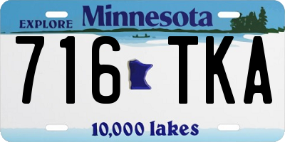 MN license plate 716TKA