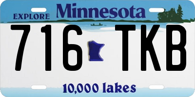 MN license plate 716TKB