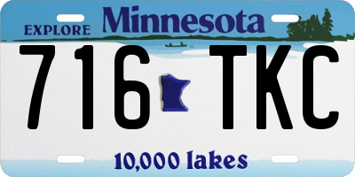 MN license plate 716TKC