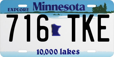 MN license plate 716TKE