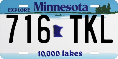 MN license plate 716TKL