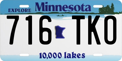 MN license plate 716TKO