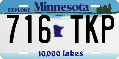 MN license plate 716TKP