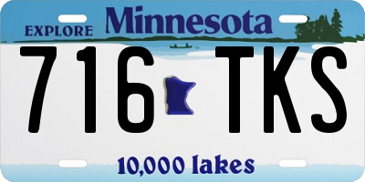 MN license plate 716TKS