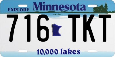 MN license plate 716TKT