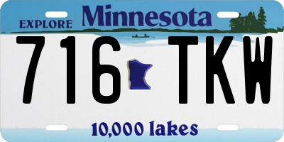 MN license plate 716TKW