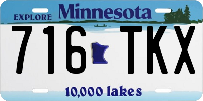 MN license plate 716TKX