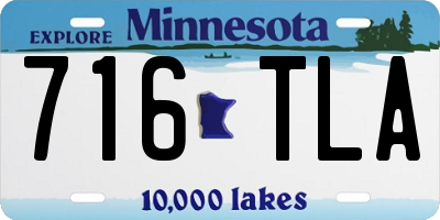 MN license plate 716TLA