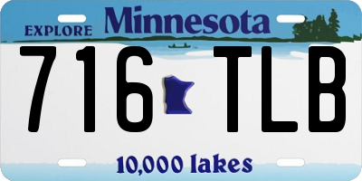 MN license plate 716TLB