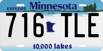 MN license plate 716TLE