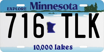 MN license plate 716TLK