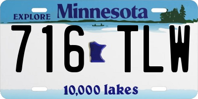 MN license plate 716TLW