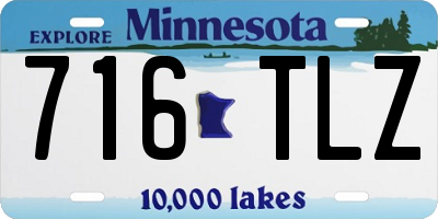 MN license plate 716TLZ