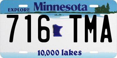 MN license plate 716TMA