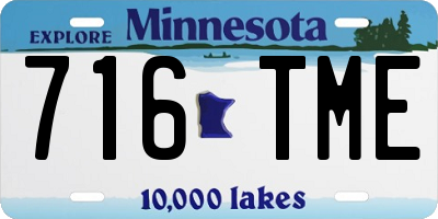 MN license plate 716TME