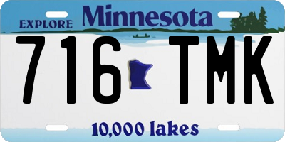 MN license plate 716TMK