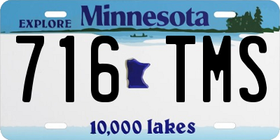 MN license plate 716TMS