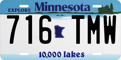 MN license plate 716TMW