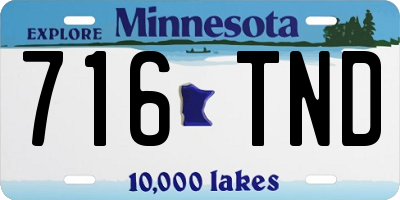 MN license plate 716TND