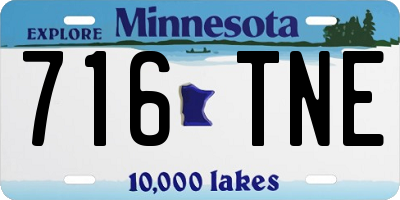 MN license plate 716TNE