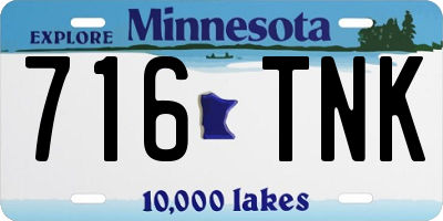 MN license plate 716TNK