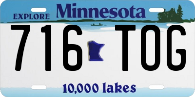 MN license plate 716TOG