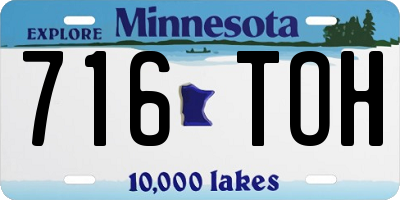 MN license plate 716TOH