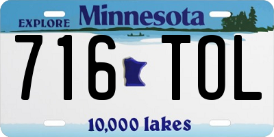 MN license plate 716TOL