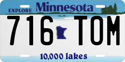MN license plate 716TOM