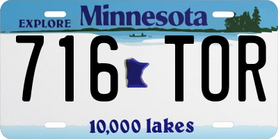 MN license plate 716TOR