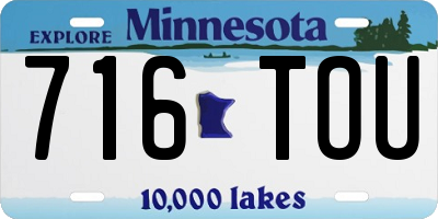 MN license plate 716TOU