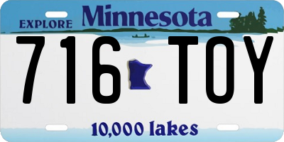 MN license plate 716TOY