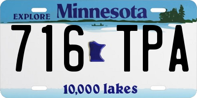 MN license plate 716TPA