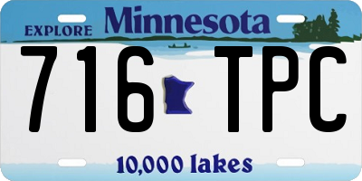 MN license plate 716TPC