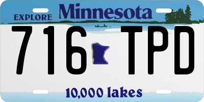 MN license plate 716TPD