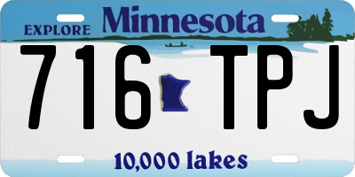 MN license plate 716TPJ