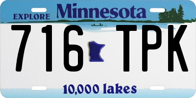 MN license plate 716TPK
