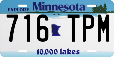 MN license plate 716TPM