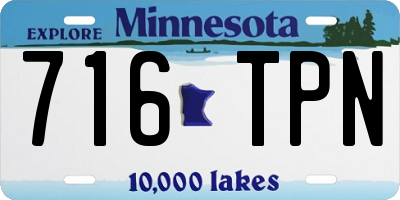 MN license plate 716TPN