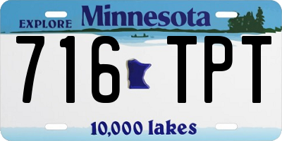 MN license plate 716TPT