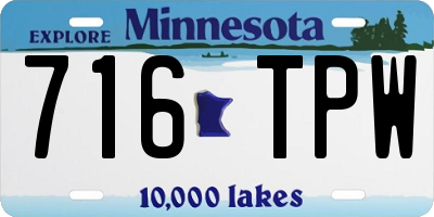 MN license plate 716TPW