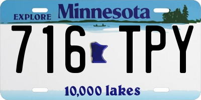 MN license plate 716TPY