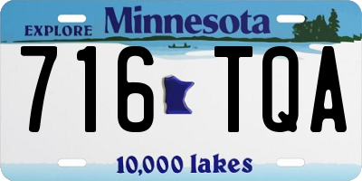 MN license plate 716TQA